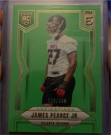 2025 Panini Donruss Elite #129 James Pearce Jr. Aspirations Lime Green — front