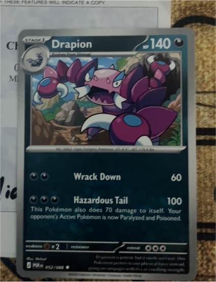 2022 Pokémon Perfect Order #052 Drapion — front