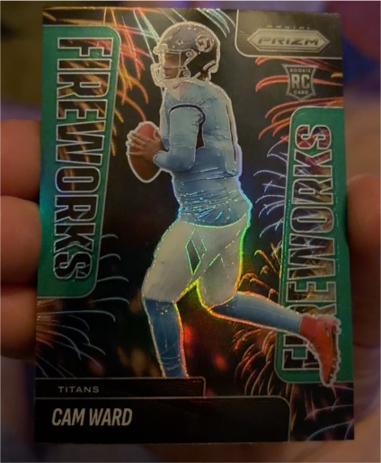 2025 Panini Prizm Fireworks #1 Cam Ward — front