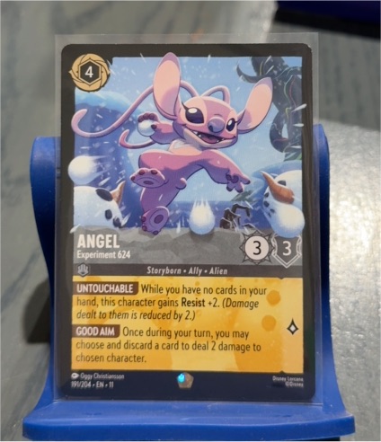 2023 Disney Lorcana Winterspell #191 Angel Experiment 624 — front