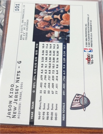 2001 Fleer #101 Jason Kidd — front