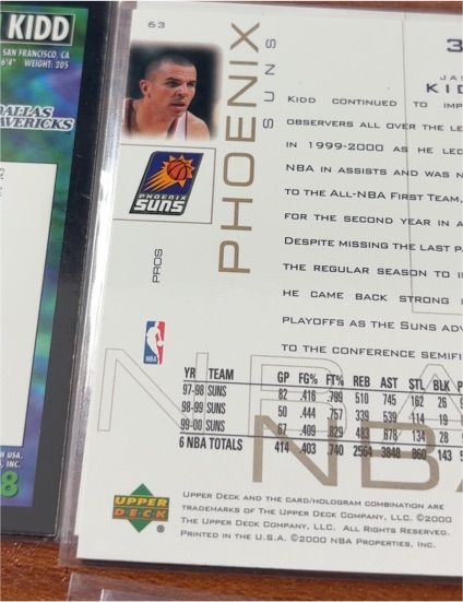 1997 Upper Deck #63 Jason Kidd — front