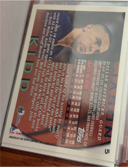 1994-95 Topps #37 Jason Kidd — front