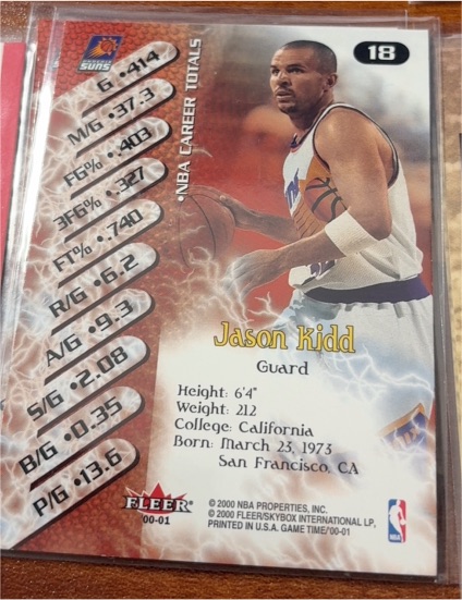 2000-01 Fleer Game Time #18 Jason Kidd — front