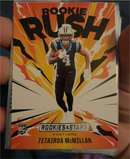 2025 Panini Rookies & Stars #9 Tetairoa McMillan Rookie Rush — front