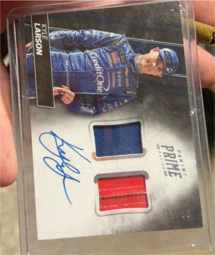 2018 Panini Prime Racing Dual Material Auto Kyle Larson — front