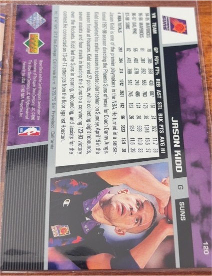 1998-99 Upper Deck Game Dated #120 Jason Kidd — front