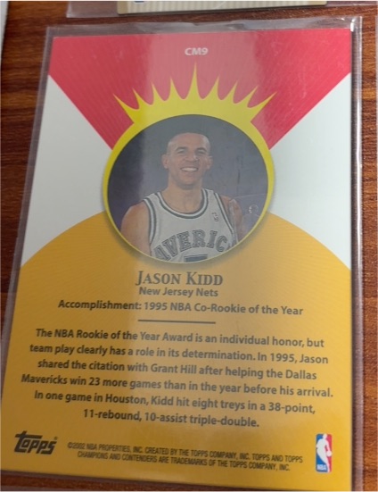 2001-2002 Topps TCC Crowning Moment #CM9 Jason Kidd — front