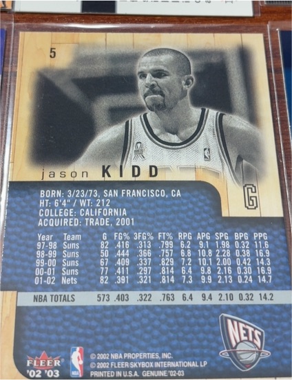 2002-03 Fleer #5 Jason Kidd — front