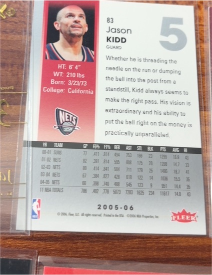 2005-06 Fleer #5 Jason Kidd — front