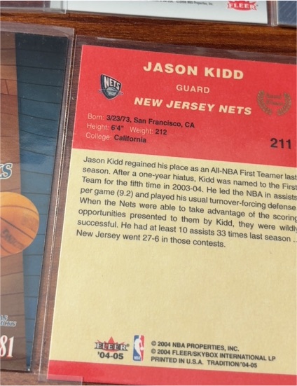 2004 Fleer '04-05 #211 Jason Kidd — front