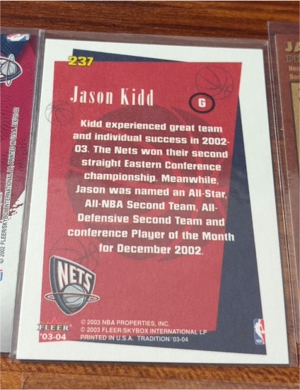 2003-04 Fleer Tradition Banner Season #237 Jason Kidd — front