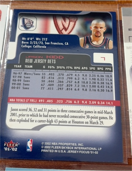 2001-02 Fleer #7 Jason Kidd — front