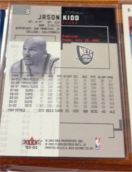 2002-03 Fleer #112-43 Jason Kidd — front
