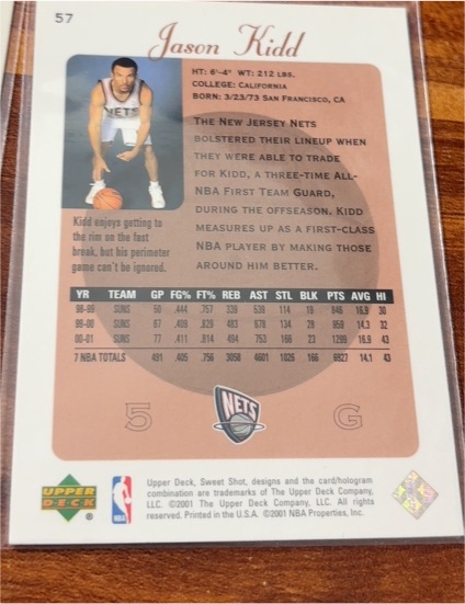 2001 Upper Deck #5 Jason Kidd — front