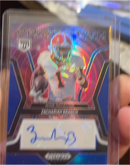 2025 Panini Prizm Black #PS-ZBH Zachariah Branch Prizmatrix Signature — front