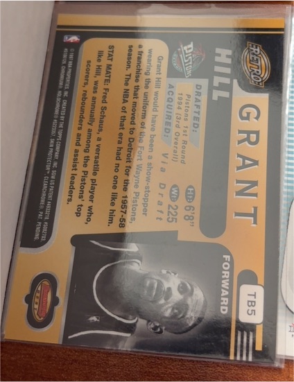 1996-97 Bowman's Best Retro #TB5 Grant Hill — front