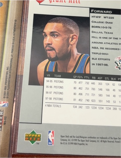 1997-98 Upper Deck #321 Grant Hill — front