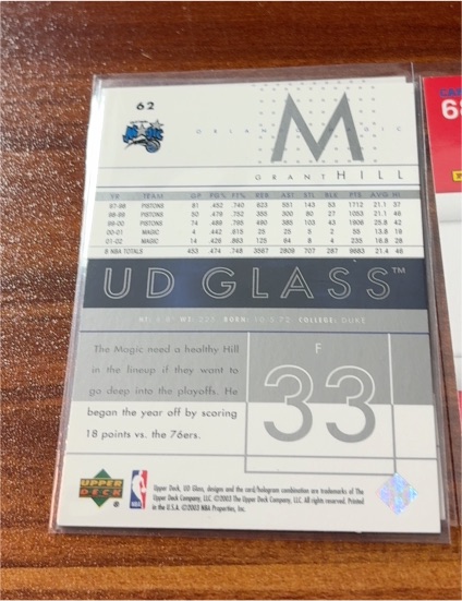 2002 Upper Deck Glass #62 Grant Hill — front