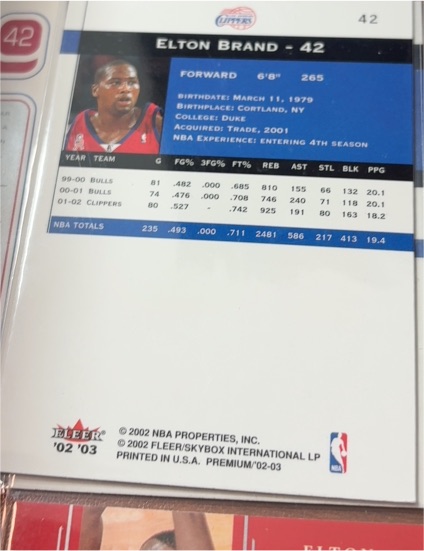 2002-03 Fleer Premium #42 Elton Brand — front