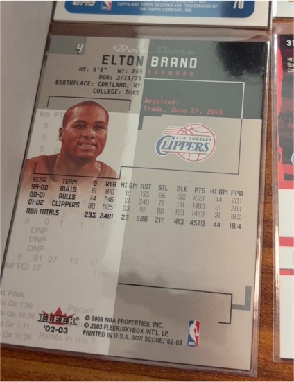 2002 Fleer Box Score #70 Elton Brand — front