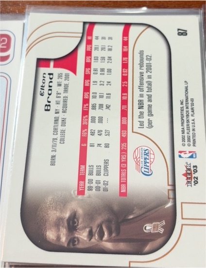 2001-02 Fleer #87 Elton Brand — front