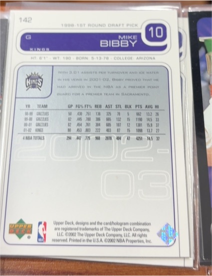 2001 Upper Deck #142 Mike Bibby — front