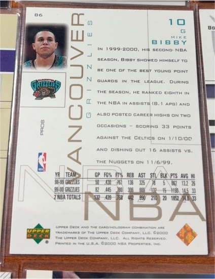 2000-01 Upper Deck Pros & Prospects #86 Mike Bibby — front