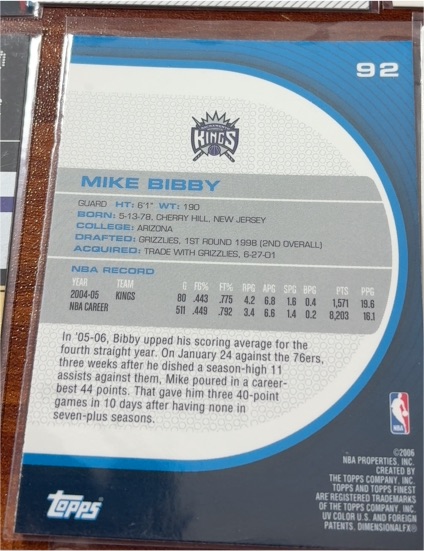 2006 Topps #92 Mike Bibby — front