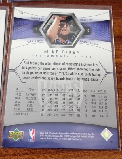2003-04 Upper Deck #74 Mike Bibby — front