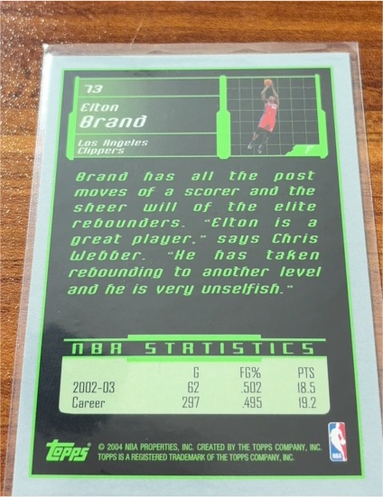 2002-03 Topps #73 Elton Brand — front