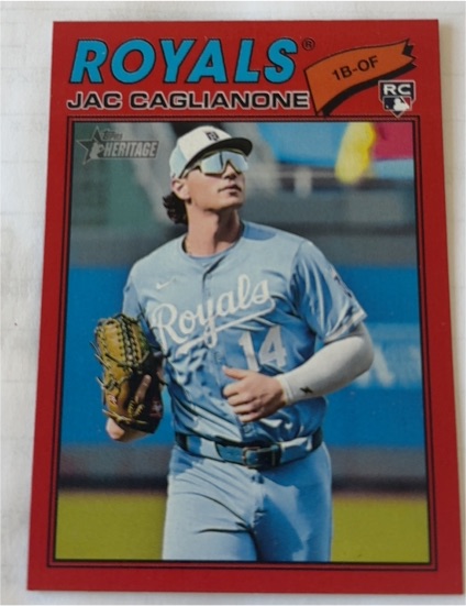 2026 Topps Heritage #136 Jac Caglianone — front