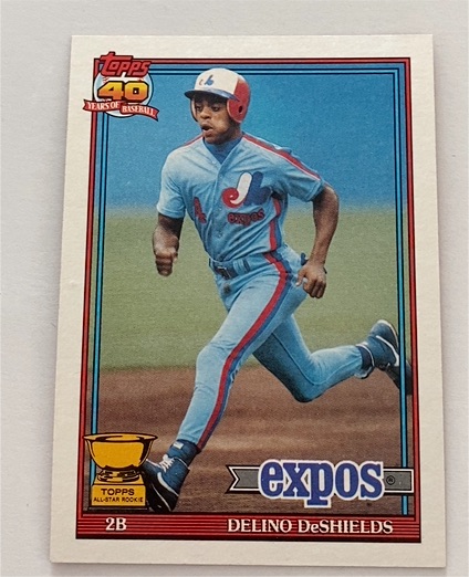 1991 Topps #432 Delino DeShields — front