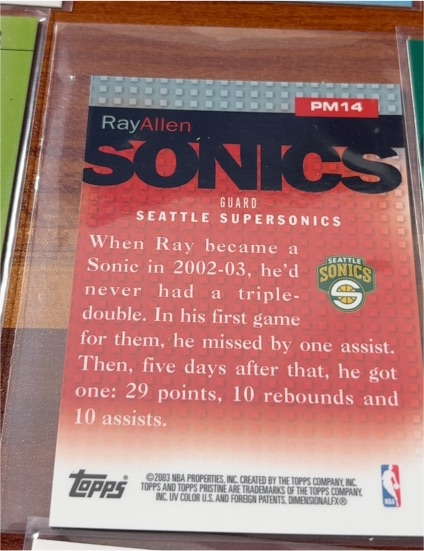 2003 Topps #PM14 Ray Allen Seattle Supersonics — front