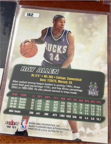 2000-01 Fleer #162 Ray Allen — front