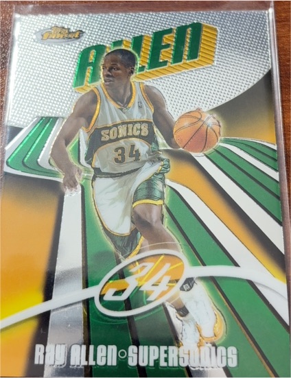 2003-04 Topps Finest #43 Ray Allen Seattle SuperSonics — front