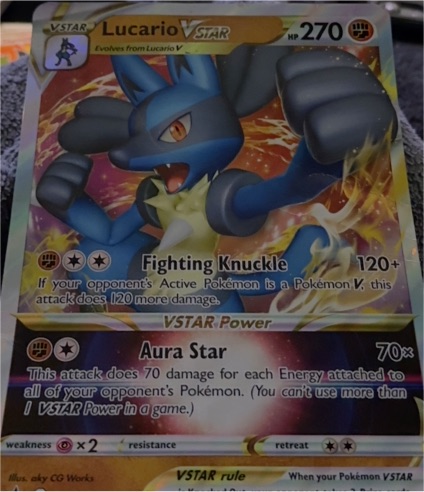 Pokémon Lucario VSTAR SWSH214 — front