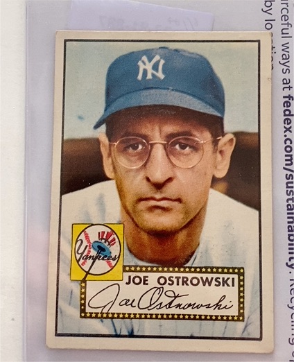 1952 Topps #206 Joe Ostrowski — front