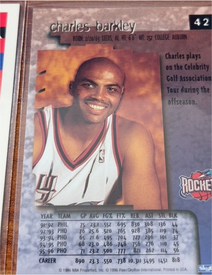 1996-97 SkyBox Premium #42 Charles Barkley — front