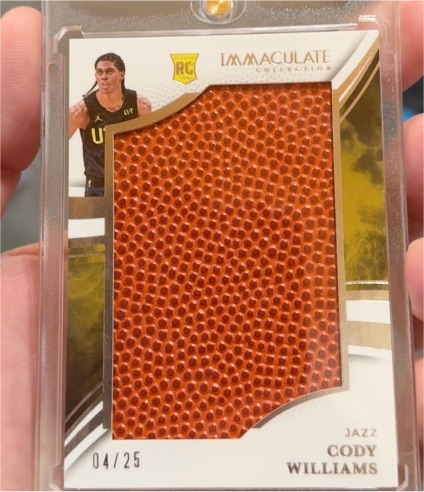 2024-25 Panini Immaculate Collection #RBB-CDY Cody Williams — front