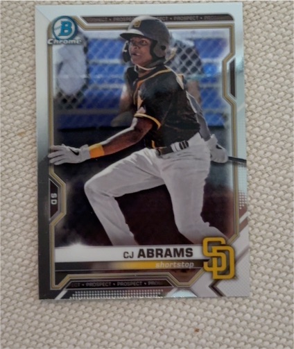 2021 Bowman Chrome Prospects #BCP-14 CJ Abrams — front