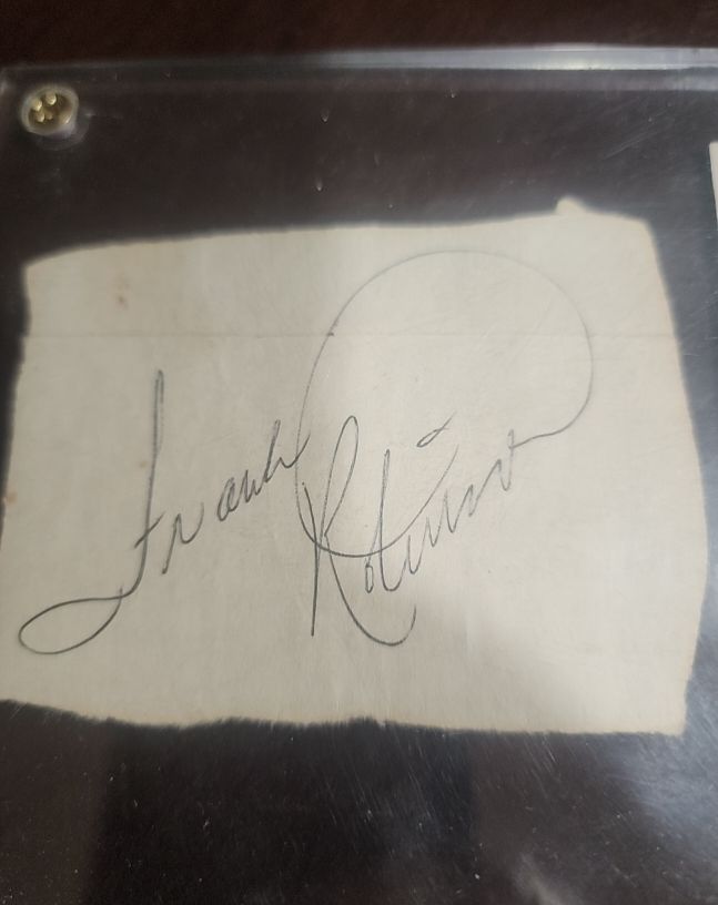 Frank Robinson Signed Cut Autograph — front