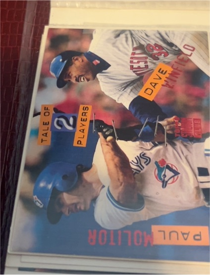 1994 Topps Stadium Club #526 Paul Molitor / Dave Winfield Tale of 2 Players — front