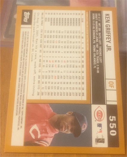 2002 Topps #550 Ken Griffey Jr. — front
