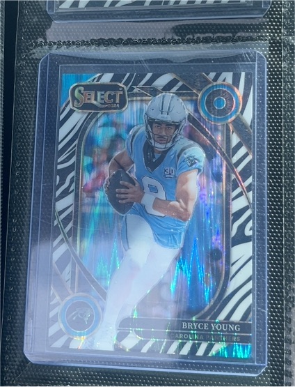 2024 Panini Select #213 Bryce Young Zebra Prizm — front