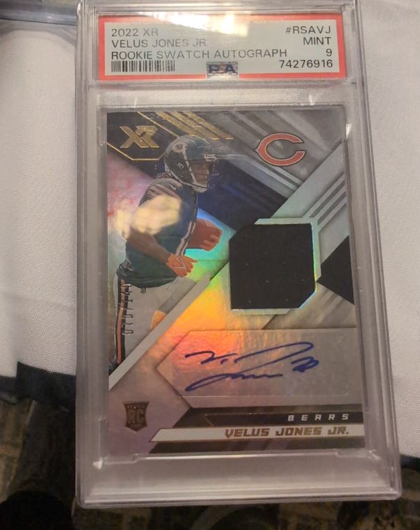 2022 Panini XR #RSA-VJ Velus Jones Jr. — front