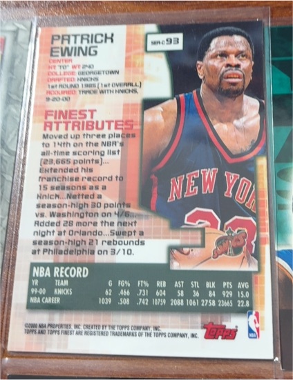 1998-99 Topps Finest #135 Patrick Ewing — front