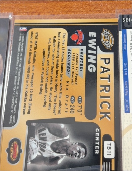 1996-97 Bowman's Best Retro #TB11 Patrick Ewing — front