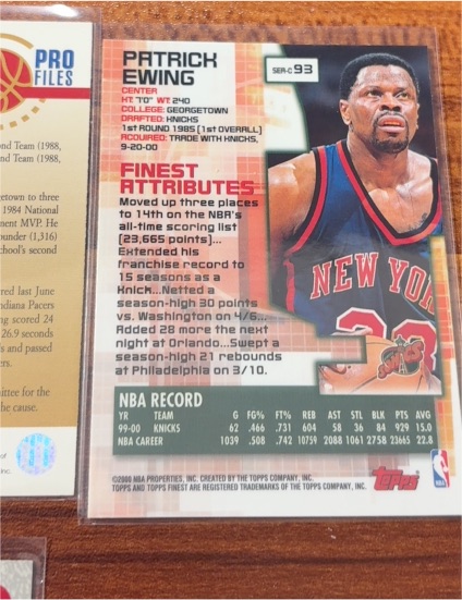 1993 Topps Finest #93 Patrick Ewing — front