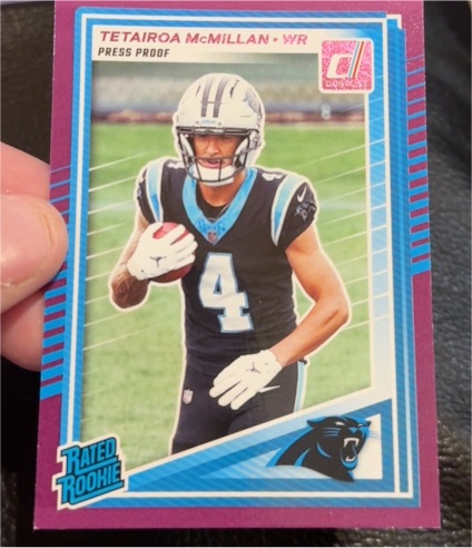 2025 Donruss #314 Tetairoa McMillan Purple Press Proof — front